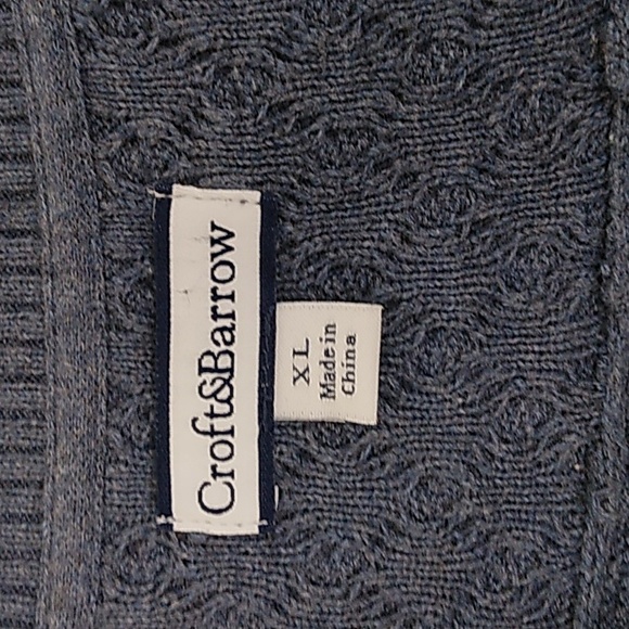 Croft & Barrow Cottagcore  Block Knit Cardigan Sweater 3/4 Sleeves Size‎ XL - Picture 4 of 10